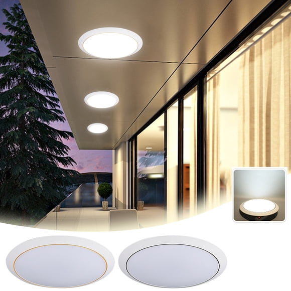 Plafonnier à Capteur de Mouvement avec Détection Humaine pour Couloir, Véranda et Balcon – Luminaire Rond Écoénergétique Extérieur/intérieur