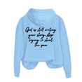 thumbnail image 3 of Prolriy Chandails à Capuchon pour Femmes, Sweat à Capuche Décontracté Imprimé Dieu Qui Écrit Encore pour Femmes Bleu Ciel XXXXL, 3 of 4