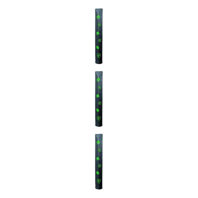 Decodeary PU for Golf Alignment Stick Cover Case Waterproof Holder Premium Embroidered Black 14.17x1.97 Inch 3Set