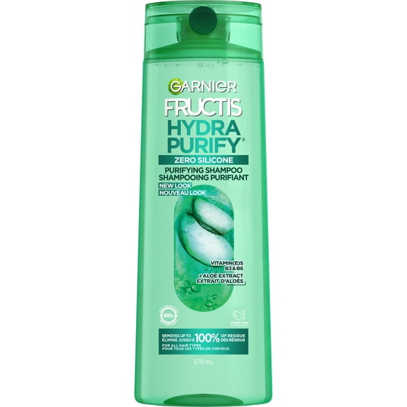 Garnier Fructis Hydra Purify Shampoo, Silicone Free, 370 mL