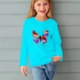 thumbnail image 5 of RXIRUCGD Chemises à Manches Longues pour Filles, Col Rond Mignon, Blouses Décontractées Élégantes (Bleu Clair, Taille : 7 Ans), 5 of 5