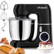 Stand Mixer, 5 Qt 660W, 6-Speed Tilt-Head Food Dough Mixer, Kitchen Electric Mixer with Stainless Steel Bowl,Dough Hook,Whisk, Beater, Egg white separator (5-QT, Black)