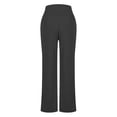 thumbnail image 4 of VINUSLI Woman Slacks Pants Work Wide Straight Leg High Waisted Workout Sweatpant Tummy Control Stretchy Bootcut Solid Pull On Pant Black,XL, 4 of 7