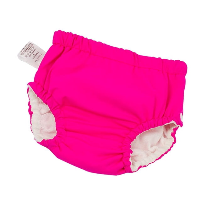 Couche de Bain pour Bébé Réutilisable Absorbante Lavable - Rouge Rose (pour 14-16 kg), Tel Que Décrit