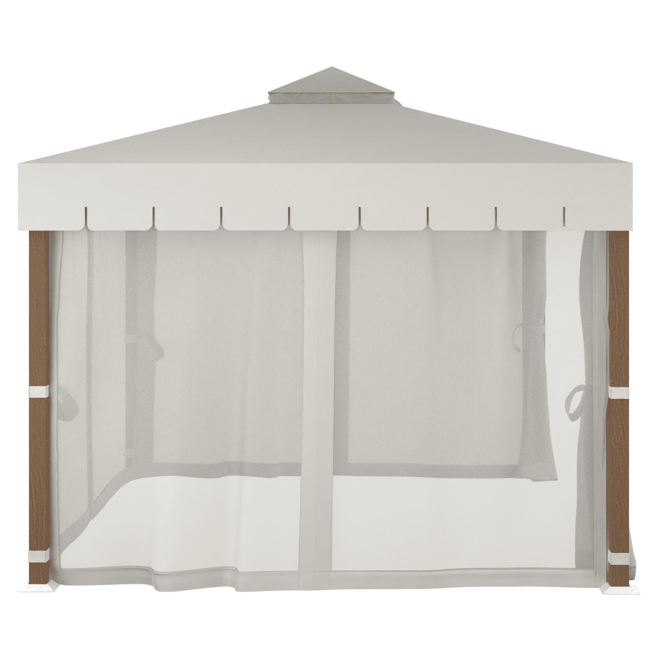 HOMETRENDS Westmont 10’ x 10’ Steel Soft Top Gazebo, Cream