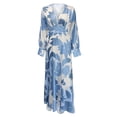 thumbnail image 3 of JIRNDf Robes de Printemps pour Femmes 2025 Mode Tendance Confortables Taille Haute Tempérament Imprimées Col en V Robes D'Été pour Femmes Robe Bohème D m, 3 of 4