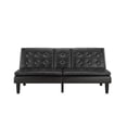 thumbnail image 2 of Mainstays Memory Foam Futon with Cupholder and USB, Black Faux Leather, 2 of 9