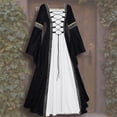 thumbnail image 3 of Birdeem Robe Décontractée Vintage Patchwork pour Femmes, Longueur au Sol, Cosplay Gothique, 3 of 4