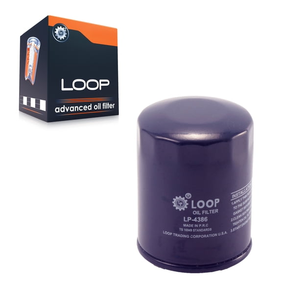 LOOP Engine Oil Filter LOP-LP4386 for Car Toyota Corolla Camry Matrix RAV4 Pontiac Vibe Suzuki SX4 Highlander Chevrolet Tracker Solara Scion xB Aerio Celica Kizashi Vitara Sidekick MR2 Lexus LS500 NX