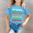 thumbnail image 2 of Hauts pour Filles Décontractés Imprimés Col Rond Manches Courtes pour Filles - et T-Shirts Confortables pour un Usage Quotidien, 2 of 6