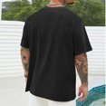 thumbnail image 4 of SDNall Shorts pour Hommes Imprimé Col Rond Mode Décontractée Manches Courtes Blouses Chemises Chemises pour Hommes, Tee-Shirts Manches Longues pour Hommes, Chemises Manches Longues pour Hommes, 4 of 5