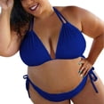 thumbnail image 1 of Womens Solid Push Up Padded Plus Size Bikini Set Swimsuit Bathing Suit Swimwear, 1 of 5