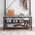 thumbnail image 4 of AKDSteel Coat Rack Shoe Bench for Entryway Hall Tree Shoe Rack Large 3-Tier Storage Shelf and Hooks Removable Industrial Accent Furniture Metal Frame, 4 of 9