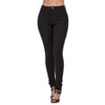 thumbnail image 2 of Jeans Taille Haute à Jambe Droite pour Femmes de Couleur Unie, 2 of 6