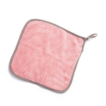 yingyy Torchon de Cuisine Doux Absorbant Pot Vaisselle Antiadhésif Chiffon de Salle de Bain Ménager Serviette Suspendue Lavable Nettoyage Rouge 1Set