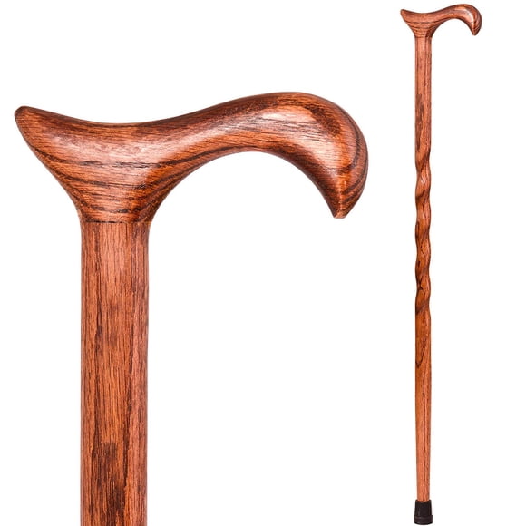 Brazos Canne de Marche pour Hommes et Femmes, Fabriquée à la Main en Bois Léger et Fabriquée aux É.-U., Chêne Rouge, 34 Pouces