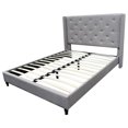 thumbnail image 2 of Best Master Valentina Fabric Upholstered Wingback Queen Platform Bed - Gray, 2 of 3