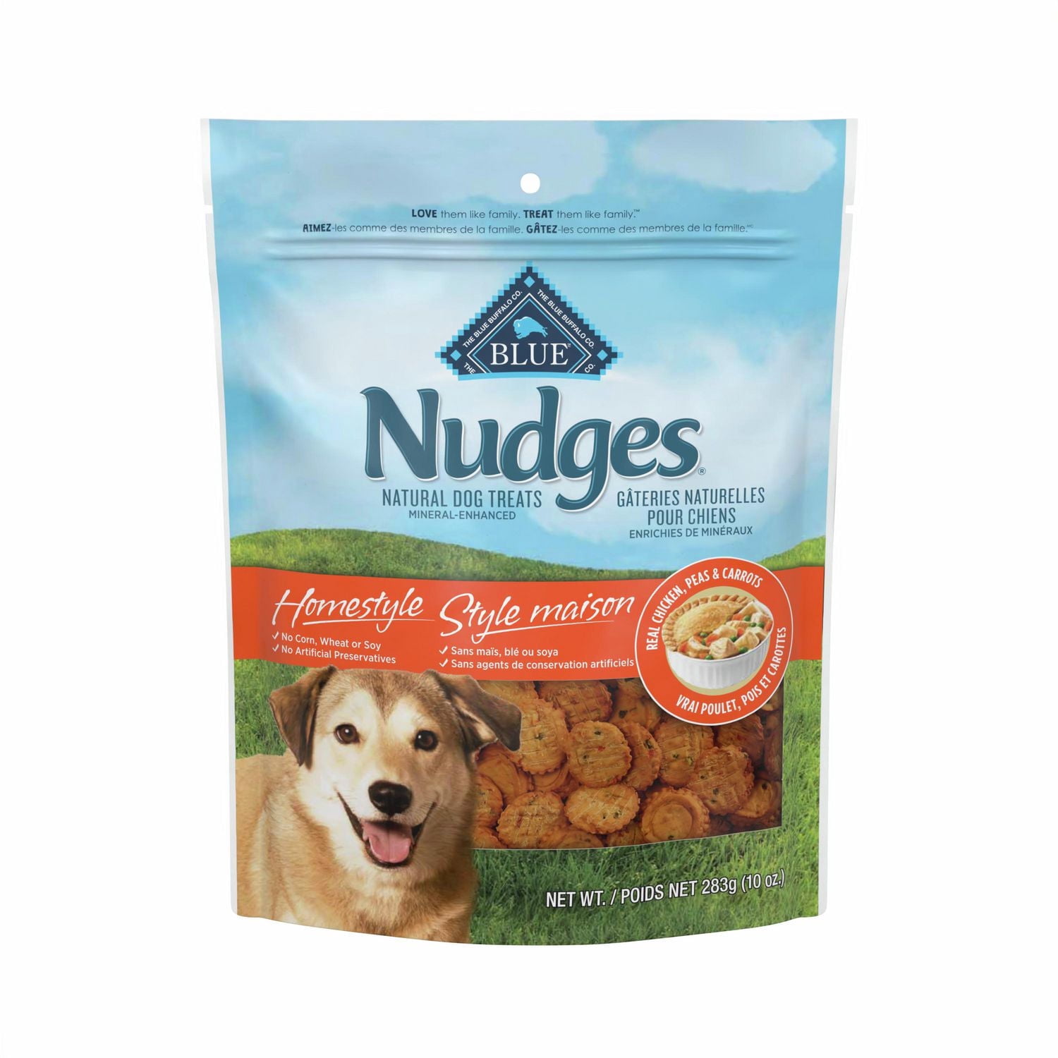 Blue Buffalo Nudges Homestyle Natural Dog Treats, Chicken, 283g