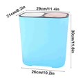 thumbnail image 3 of Dvkptbk bathroom trash can Compartment Trash Can for Kitchen Waste White Waste Container with Lid for Dry and Wet Separation Stylish Home Garbage Bin, 3 of 6