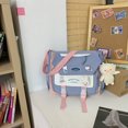 thumbnail image 2 of Fashion Student Tutorial Bag Kawaii Women Large Shoulder Messenger Bag (Blue), 2 of 10