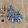 thumbnail image 2 of Toddler Girls Summer Sling Jumpsuit Sleeveless Solid Color/Leopard Print Suspender Shorts, 2 of 7