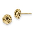 thumbnail image 1 of 14K Yellow Gold Polished Love Knot Post Earrings, 1 of 2