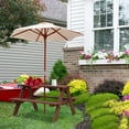 thumbnail image 2 of Gymax Table de Pique-Nique pour Enfants d'Extérieur à 4 Places avec Parasol Pliant, 2 of 10