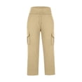 thumbnail image 4 of GreatBaby Girls Solid Color Cargo Jogger Pants Multi-Pocket Trousers with Drawstring Kids Casual Fall Spring Everyday Bottoms, 4 of 6