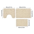 thumbnail image 3 of Meitianfacai Bathroom Rug Set Of 3 Memory Foam Bath Mat Toilet Mat Soft Absorbent Thick Rug Non-Slip Backing Universal Machine Washable, Khaki, 3 of 3