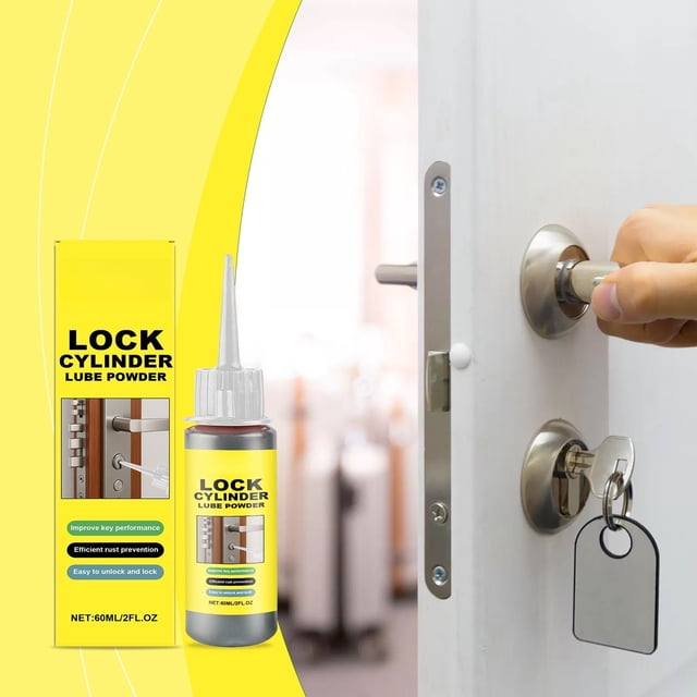 Lock Core Lubricant Spray Dry Powder for Smooth Key Operation 60ml Remover Tool for Door Locks and Hardware