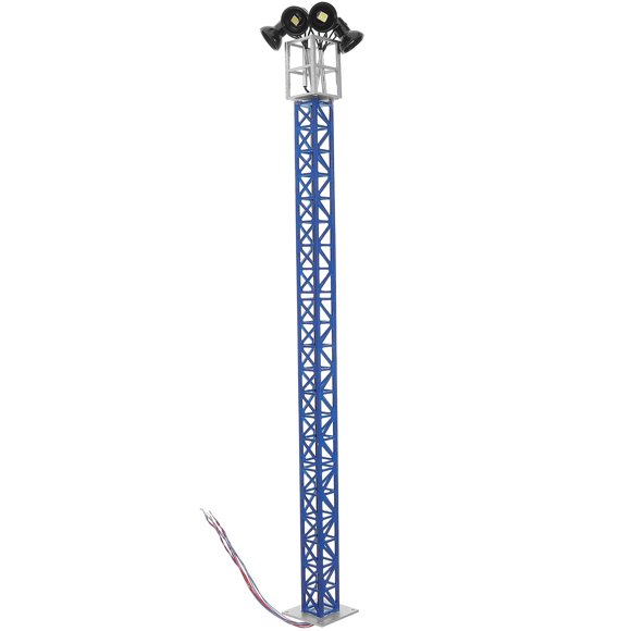 Blue Railroad Signal Light Model for Display with Durable Metal ABS Material 3.5x2.1 Inches