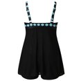 thumbnail image 3 of Tankini Swimsuits for Women Ladies Solid Color Bandage Pleated Bikini Split Bathing Suits, 3 of 7