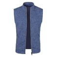 thumbnail image 1 of Penkiiy Men's Full-zip Polar Fleece Vest Lightweight Sleeveless Jacket S Navy, 1 of 5