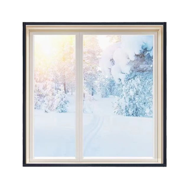 yulier Window Insulation Kit for Winter Keep Cold Out, Windproof Coldproof Window Plastic for Winterizing, Transparent Thickened Thermal Insulation Film for Home Office Dorm Window, 49"x49"