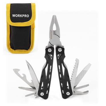 WorkPro 12-IN-1 Multi Tool Pliers,Aluminum handles,Stainless Steel,Nylon Pouch