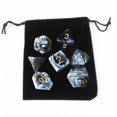 thumbnail image 3 of lionlar Pack of 7 Polyhedral Dices Set with Pouch Bar Math Teaching Black A, 3 of 6