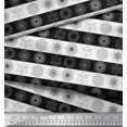 thumbnail image 3 of Soimoi Black Poly Georgette Fabric Sacred Geometric Fabric Prints By Yard 52 Inch Wide, 3 of 3