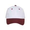 thumbnail image 2 of Two-Tone   Adjustable Baseball Cap, White/Burgundy, 2 of 2