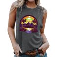 thumbnail image 2 of lSLJS Women's Fashion Casual Printed Sleeveless Blouse Round Neck Slim Pullover Tops, Womens Tank Tops, 2 of 5