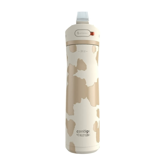 Refurbished Contigo Ashland Chill 2.0 Stainless Steel Water Bottle with Push-Button Autospout, Double-Wall Vacuum Insulation, Leak-Proof Lid, Integrated Handle, 24 Oz, 2220925