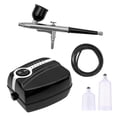 thumbnail image 1 of Mistaha Trousse d'Aérographe Multifonction avec Compresseur, Ensemble de Brosse à Air Portatif à Double Action, Pression Réglable à 5 Niveaux, Max. 25 Psi, 1 of 8
