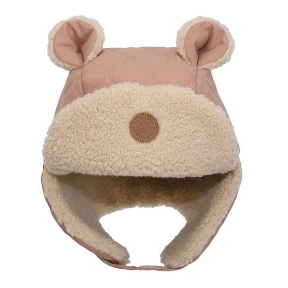 Calikids Tuque d'Aviateur d'Hiver en Peluche - Rose (S)