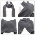 thumbnail image 4 of Châle Tricoté Rectangulaire Gris Foncé avec Manches pour Hommes et Femmes 1Pcs, 4 of 8