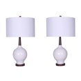 thumbnail image 1 of Sagebrook Home S/2 Lampes de Table en Céramique de 27,5 Po, Blanc, 1 of 1