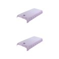 thumbnail image 1 of Thinsony Housse de Table de Massage en Coton Réutilisable et Lavable Coussinet Lit Violet 80cm 2Ensemble, 1 of 6