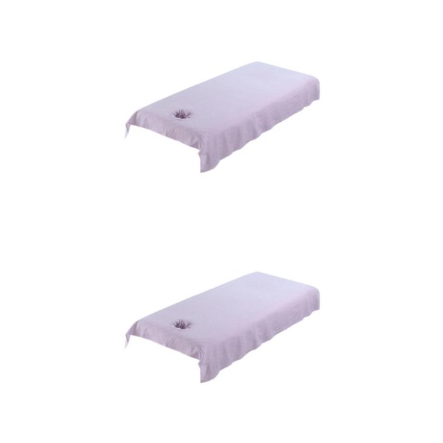 Thinsony Housse de Table de Massage en Coton Réutilisable et Lavable Coussinet Lit Violet 80cm 2Ensemble