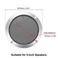 thumbnail image 2 of Unique Bargains 2pcs 5' Speaker Grill Mesh Decorative Circle Woofer Guard Protective Cover Audio Accessories Silver, 2 of 4