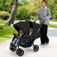 thumbnail image 2 of OLAKIDS Double Stroller, Foldable Baby Tandem Stroller with Djustable Backrest Canopy Footrest, 5-Point Harness, Storage Basket, Convertible Compact Lightweight Twin Stroller for Infants and Toddlers, 2 of 9