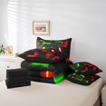 thumbnail image 4 of YST Ensemble de Literie Motif Manette de Jeu, 7 Pcs, Taille Simple, Noir Rouge Vert, 4 of 4