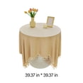 thumbnail image 3 of RYRDWP Nappes 60 % Coton, 40 % Lin avec Franges pour Petites Tables, Nappe Carrée en Lin 55 X 55 Pouces pour Mariage, Fête, Intérieur, Extérieur, Lavable à la Machine, 3 of 8